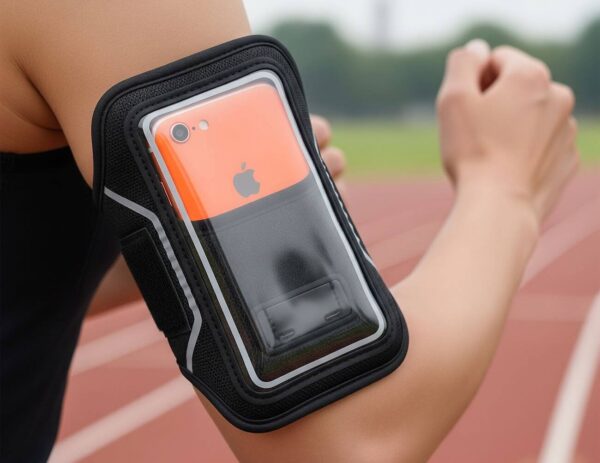 Mobilholder for løping – armbånd